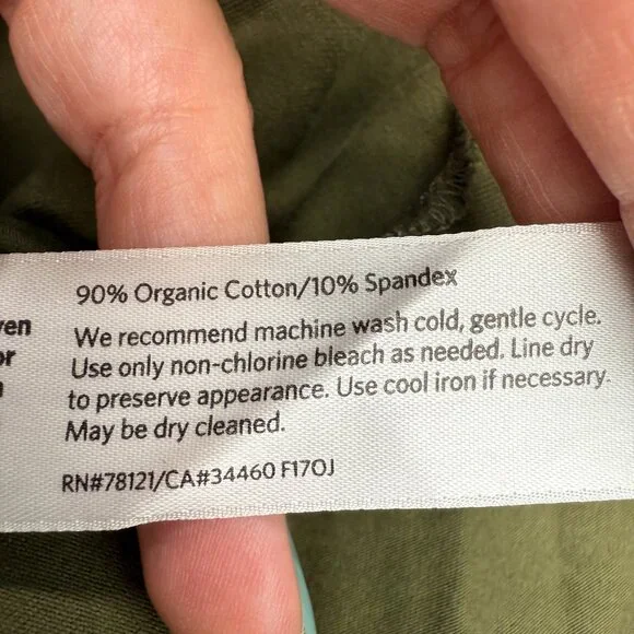 EILEEN FISHER Organic Pima Cotton Jersey T-Shirt Dress "Seaweed" F17OJ | Size L - Picture 10 of 12